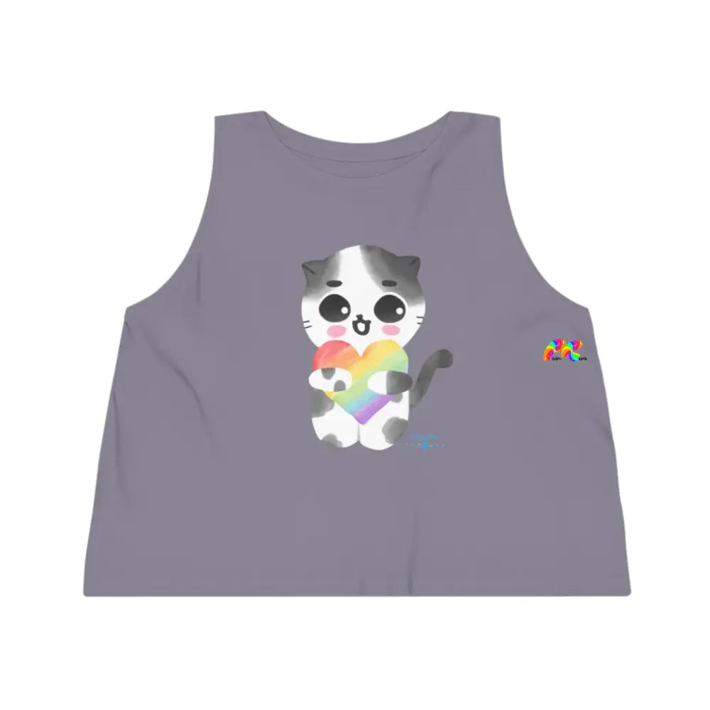 Pride/LGBTQ Flowy Crop Top Pride Cat