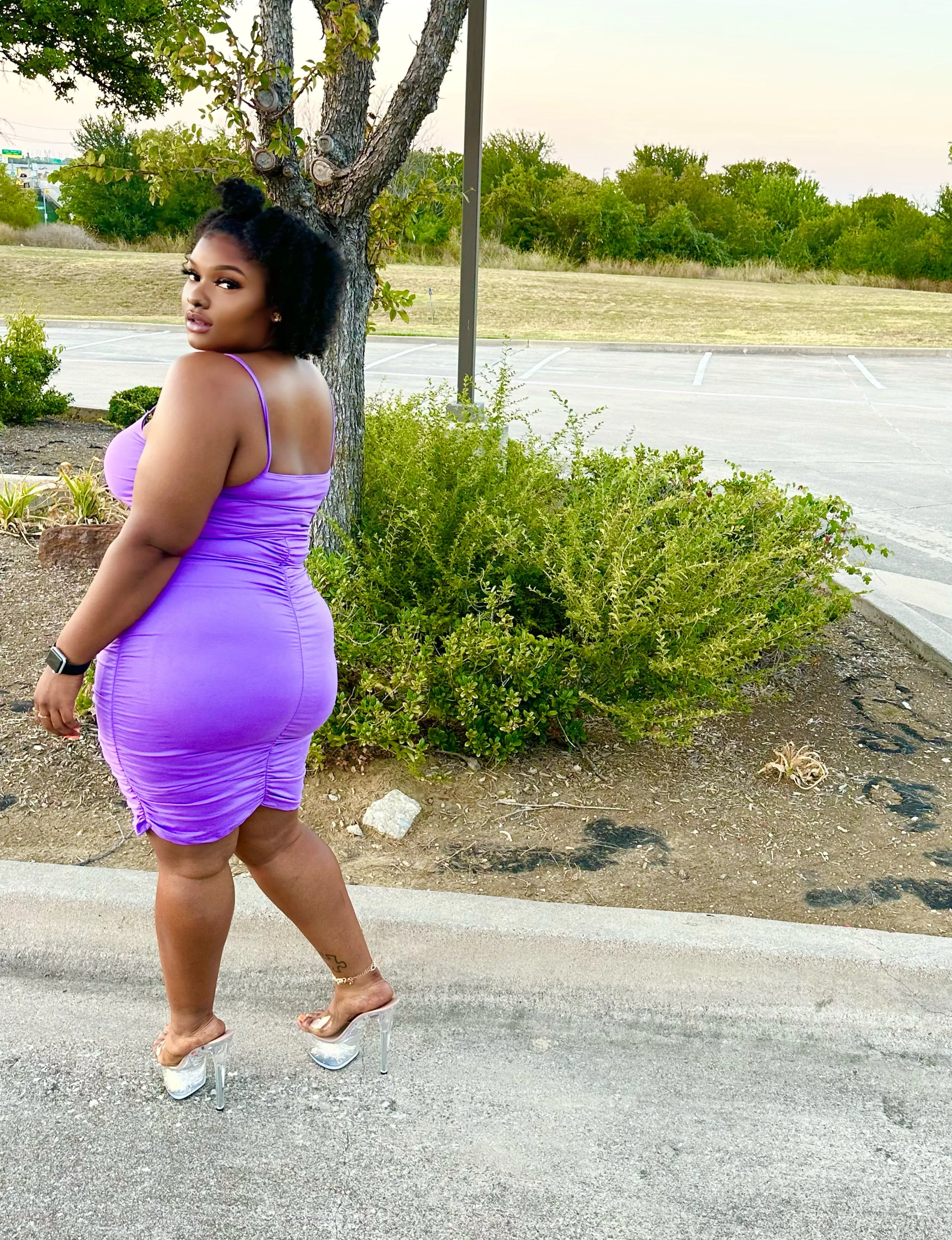 Purple passion + Size 2pcs Skirt Set