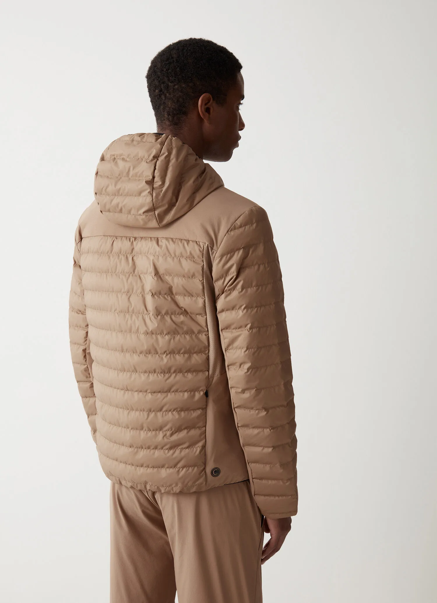 Quilted hooded windbreaker jacket-