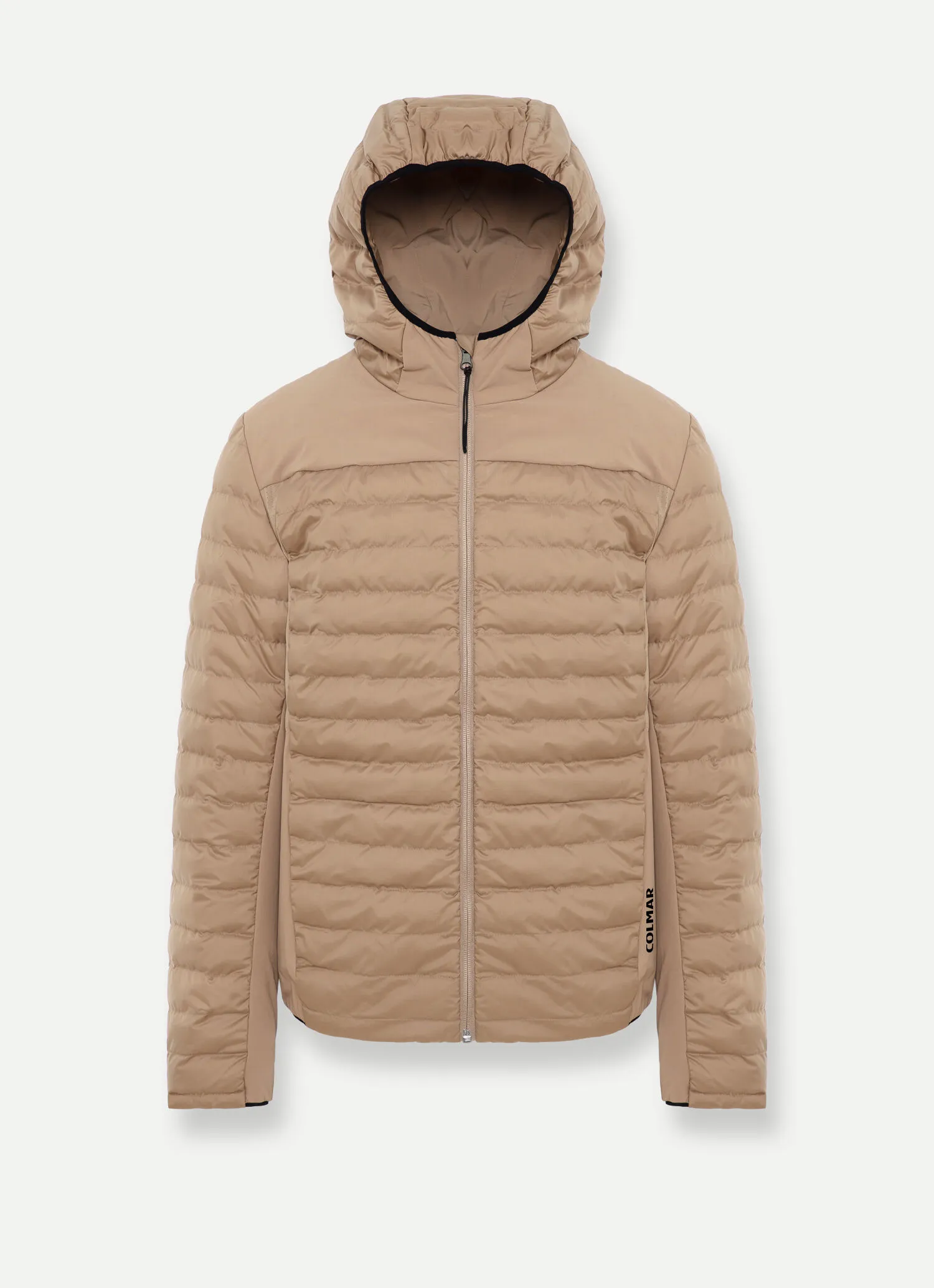 Quilted hooded windbreaker jacket-