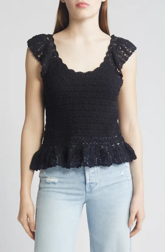 Rails Hattie Sleeveless Knit Top black