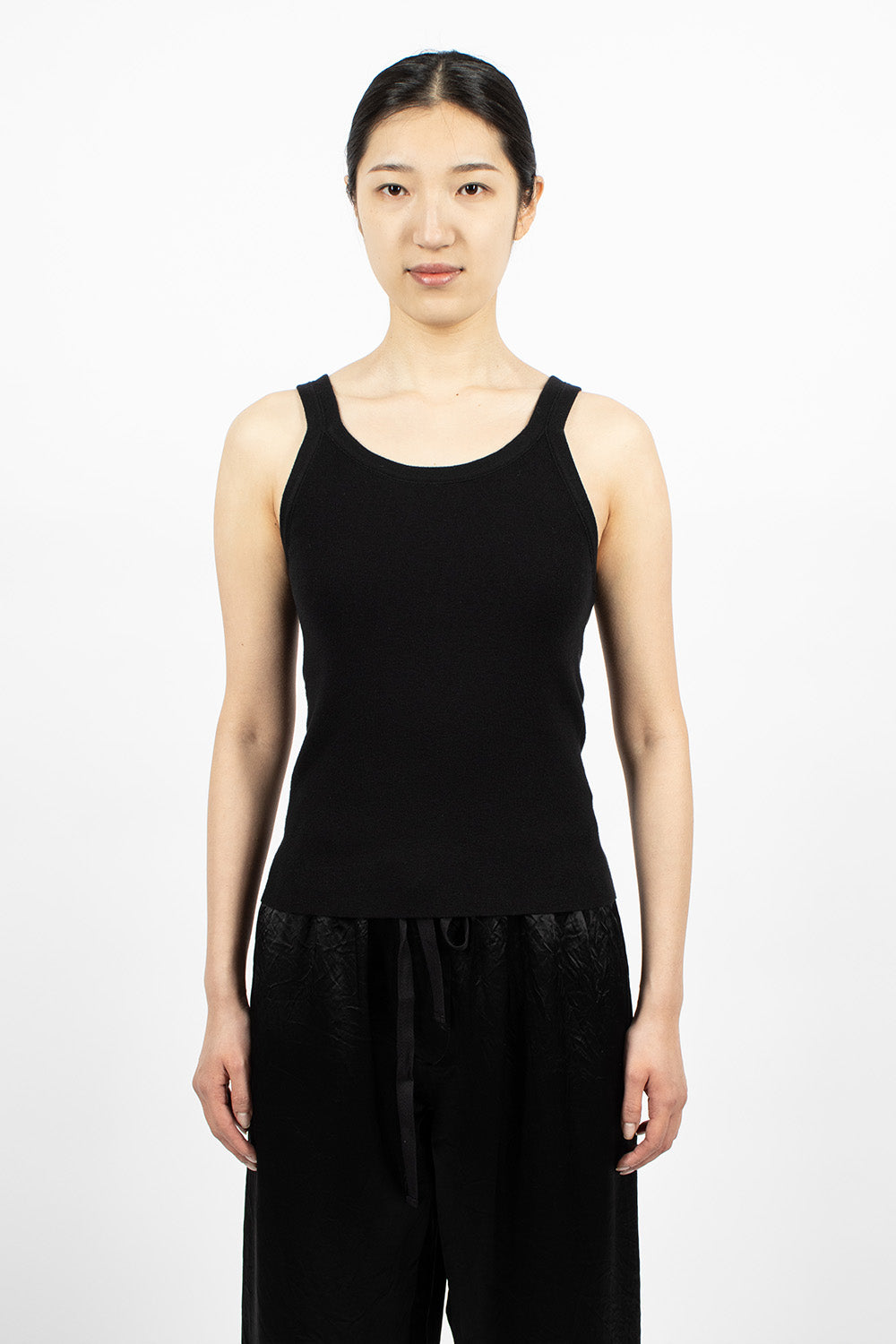 Ribbed Army Tank Black