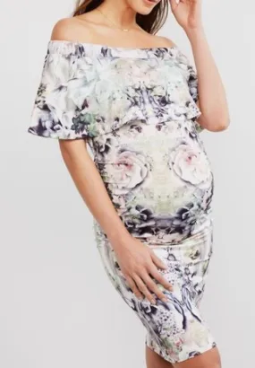 Ripe Maternity Floral BodyCon Maternity Dress  (Gently Used - Size Small)