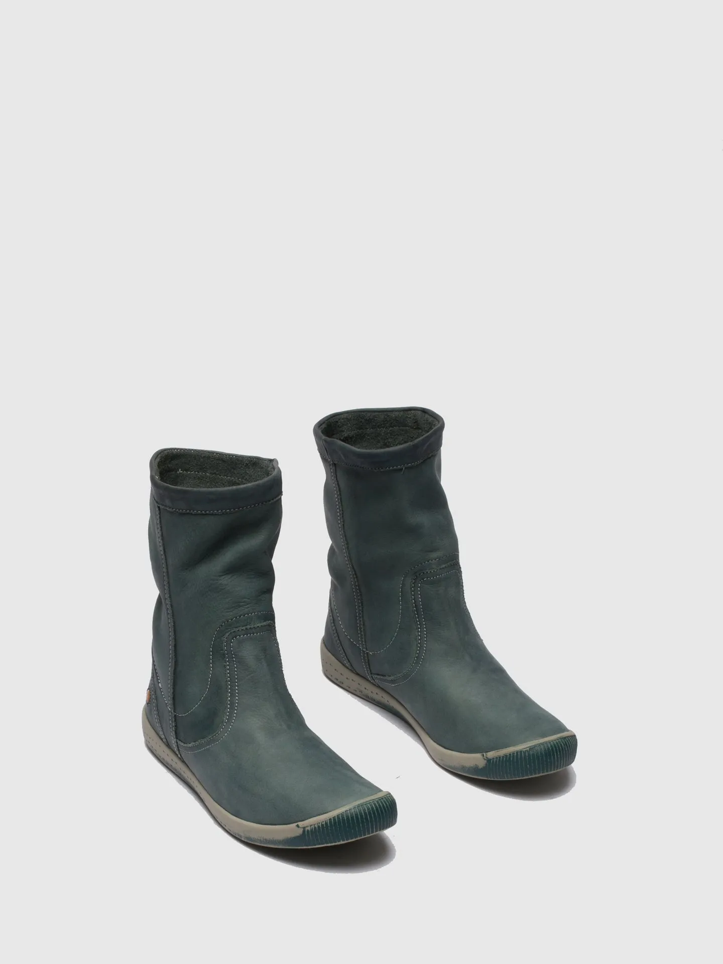 SeaGreen Round Toe Ankle Boots