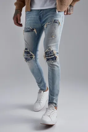 Skinny Stretch Rip & Repair Tie Dye Jeans