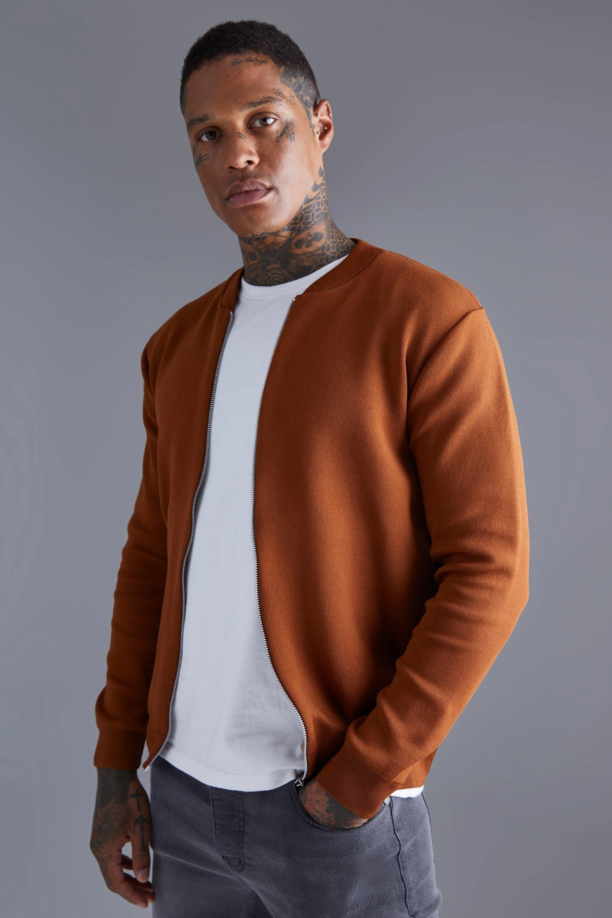 Smart Knitted Bomber Jacket