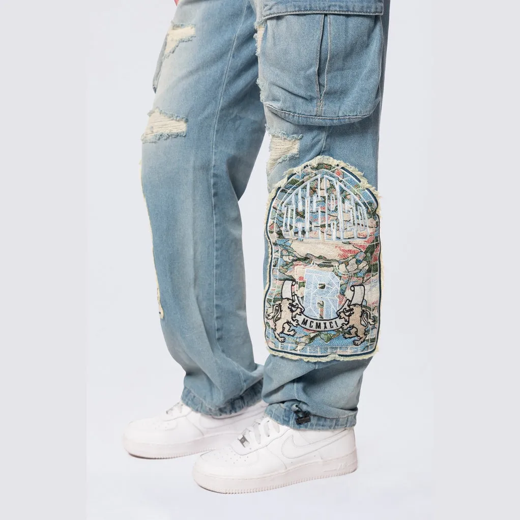 Straight Tapestry Jeans - Seymour Blue