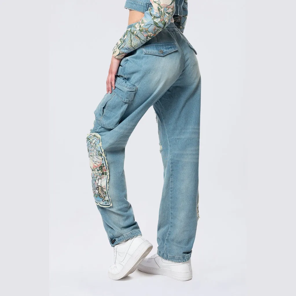 Straight Tapestry Jeans - Seymour Blue