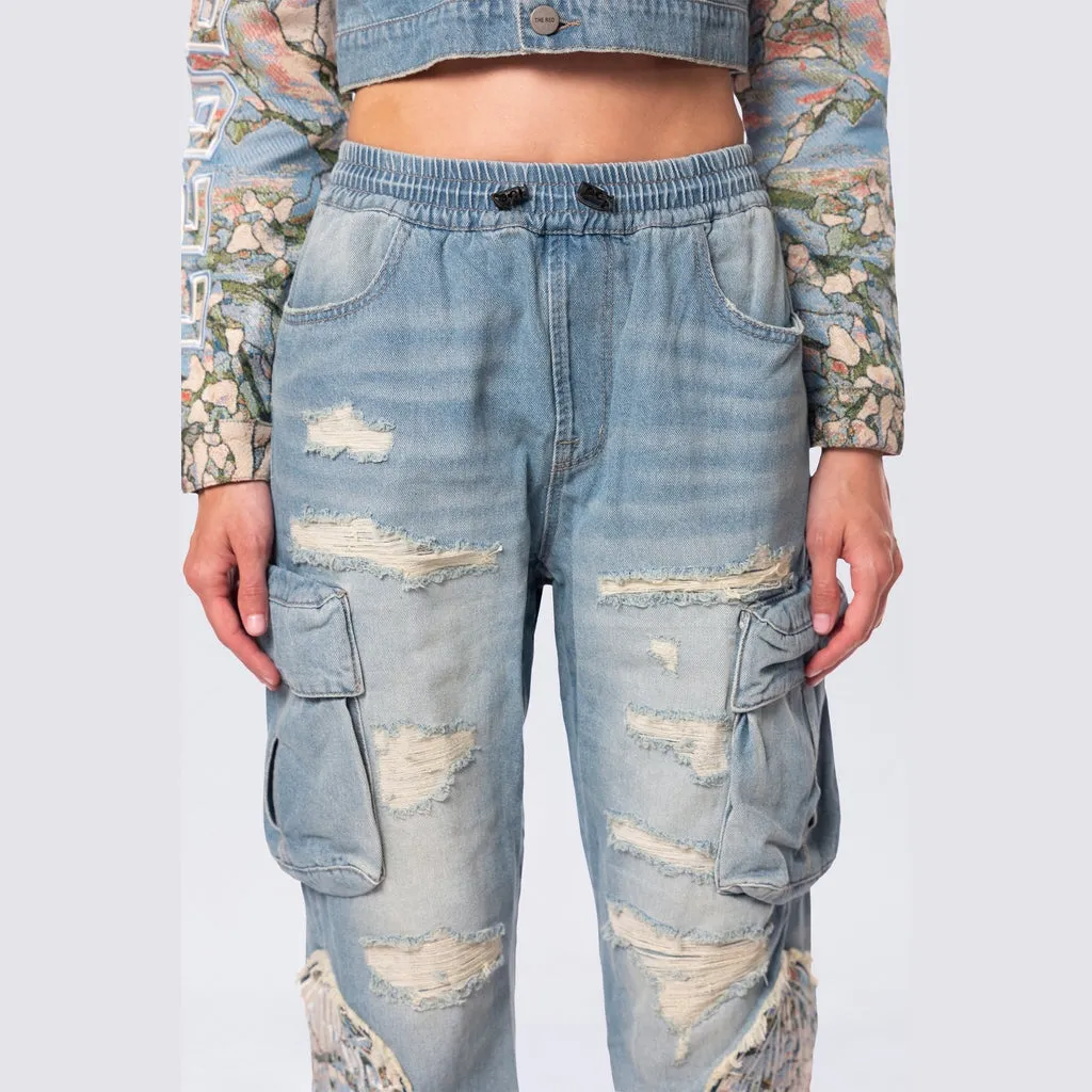 Straight Tapestry Jeans - Seymour Blue