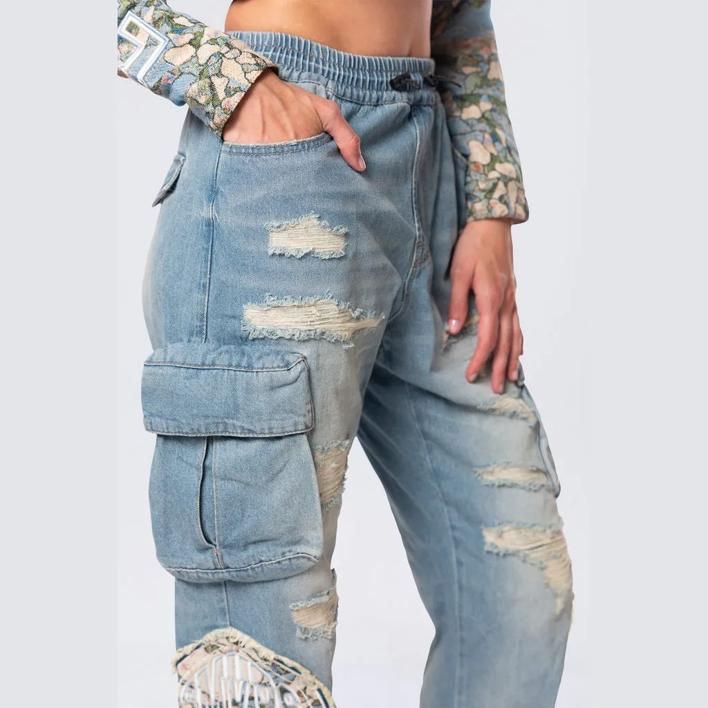 Straight Tapestry Jeans - Seymour Blue