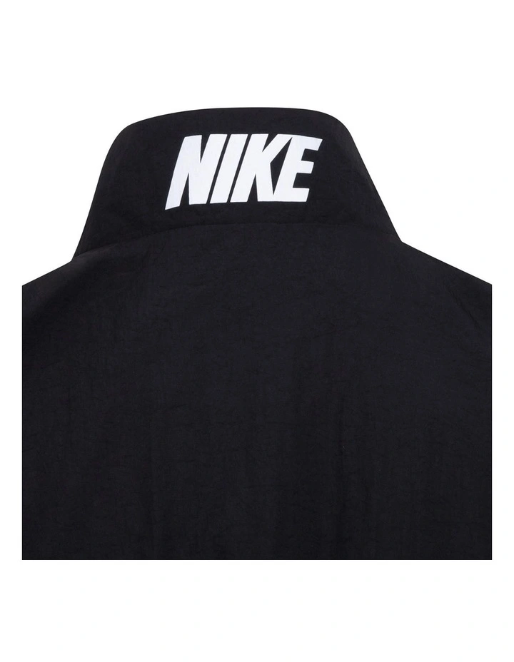 Swoosh Windbreaker Jacket in Black