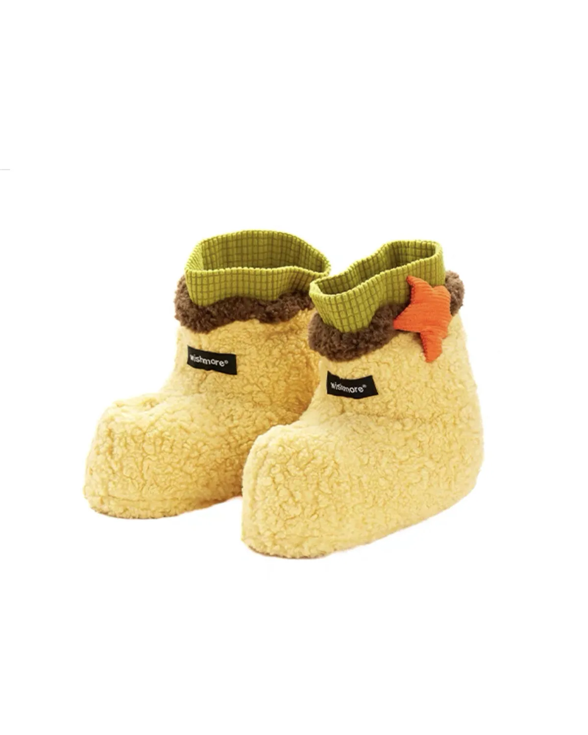 Taka Fun Market Plush Slipper Boots Butter