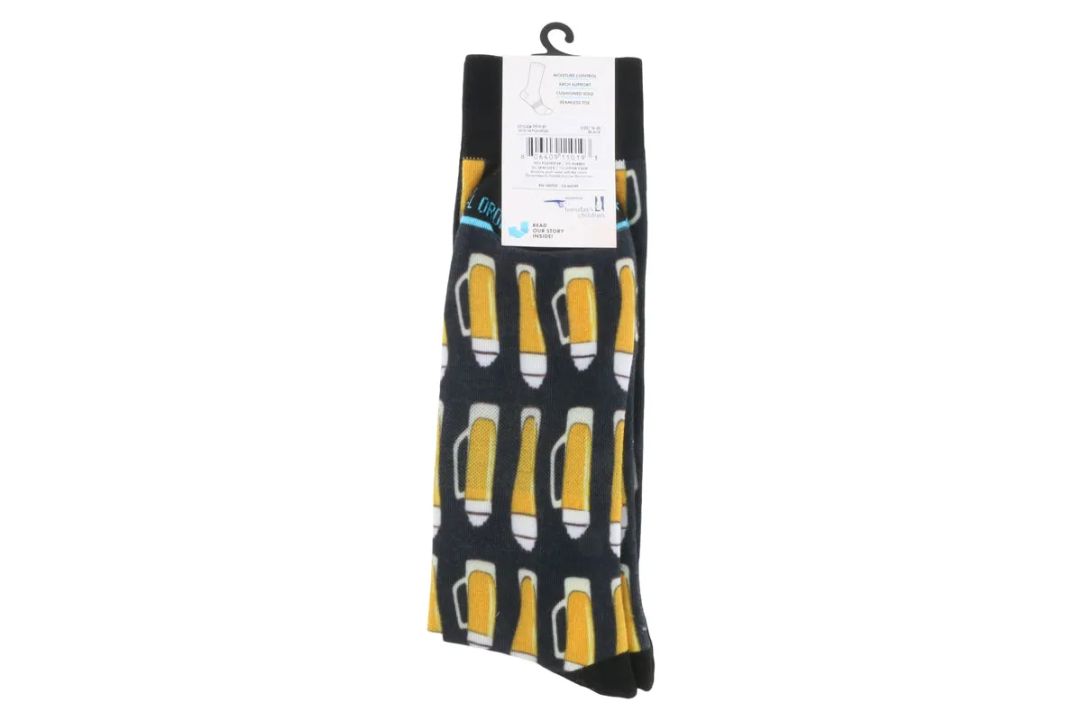 Tall Order Cushioned Dress Socks Beer