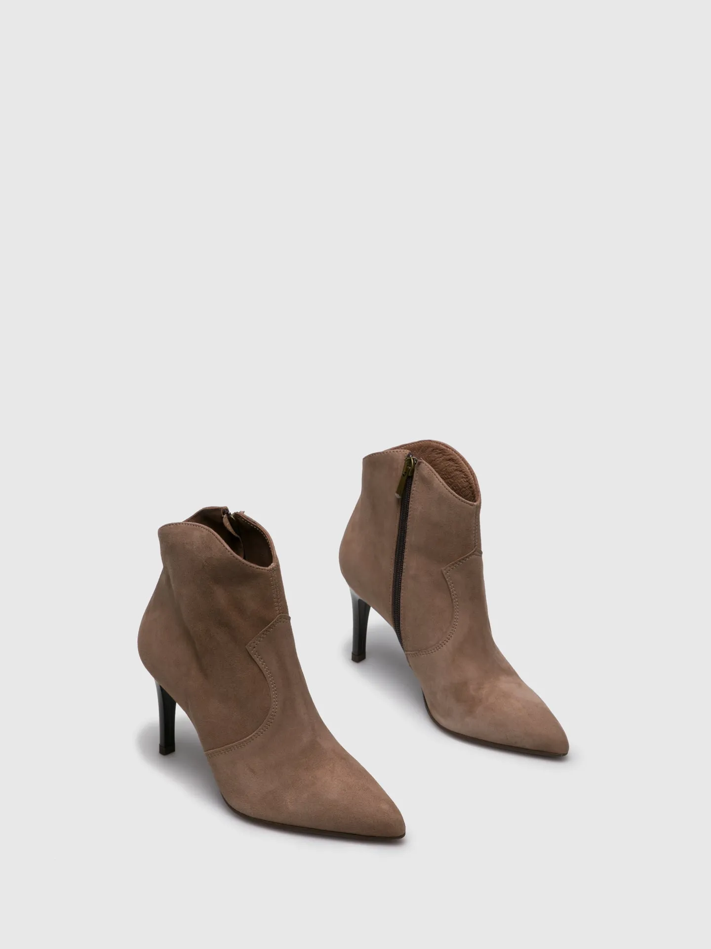 Tan Pointed Toe Ankle Boots