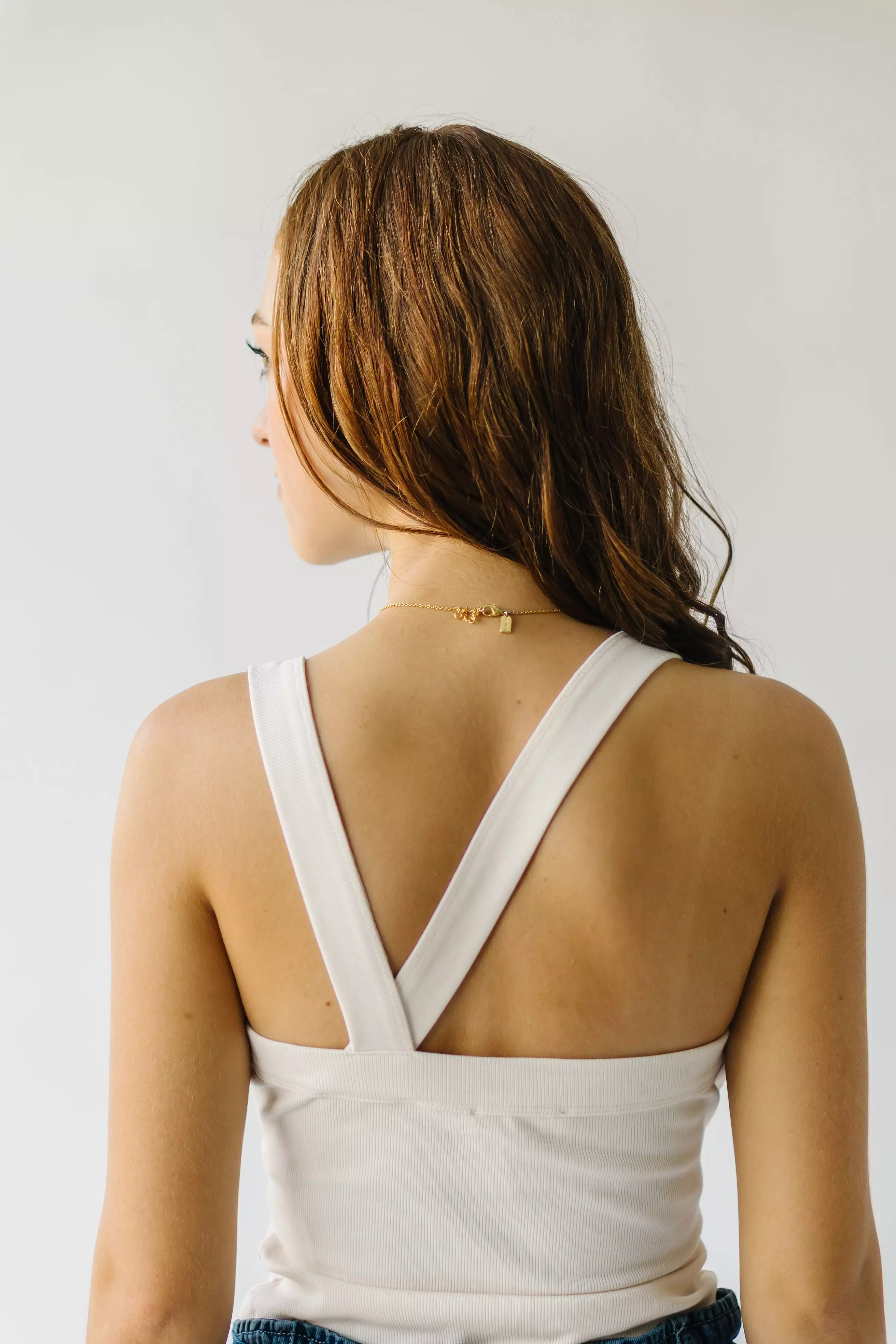 The Alecia Racerback Tank in Ivory