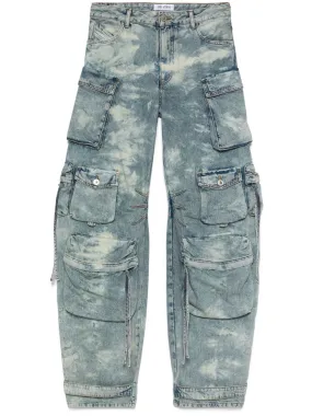 THE ATTICO Indigo Wide-Leg Cargo Jeans