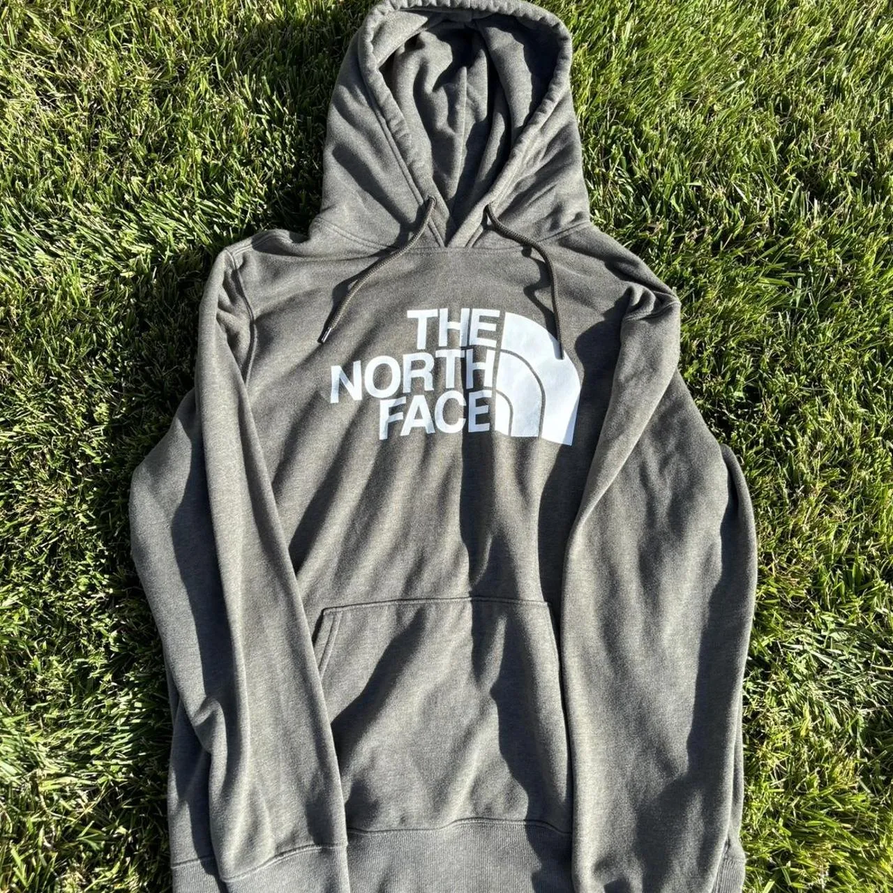 The North Face Men's Grey and Khaki Hoodie