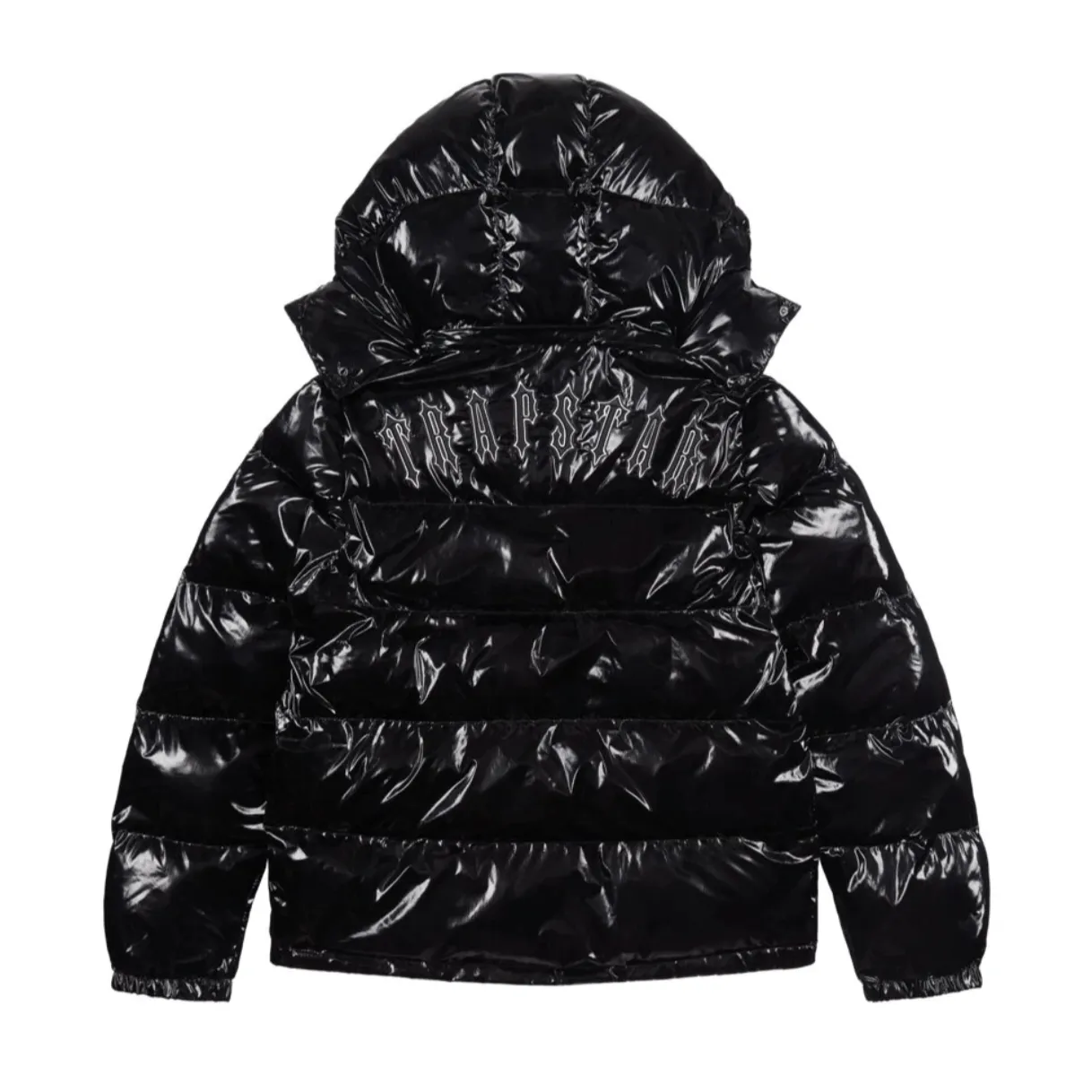 Trapstar Irongate Detachable Hooded Puffer Jacket - Shiny Black