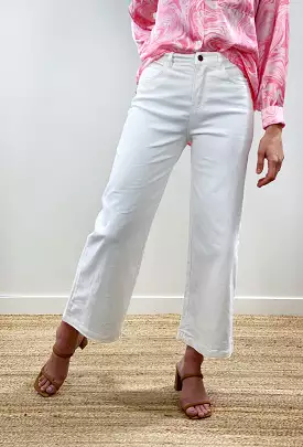 Trendiest Around White Wide Leg Denim