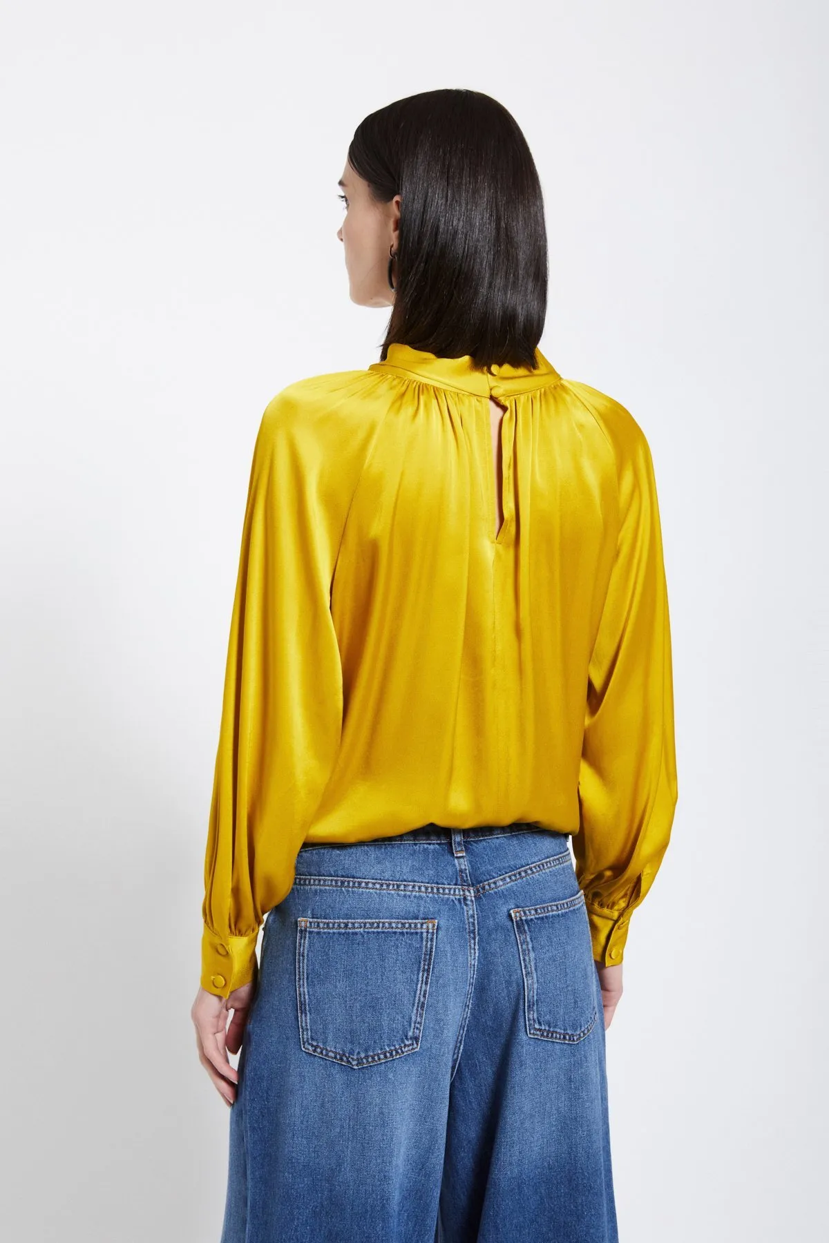 Viscose blouse with knot