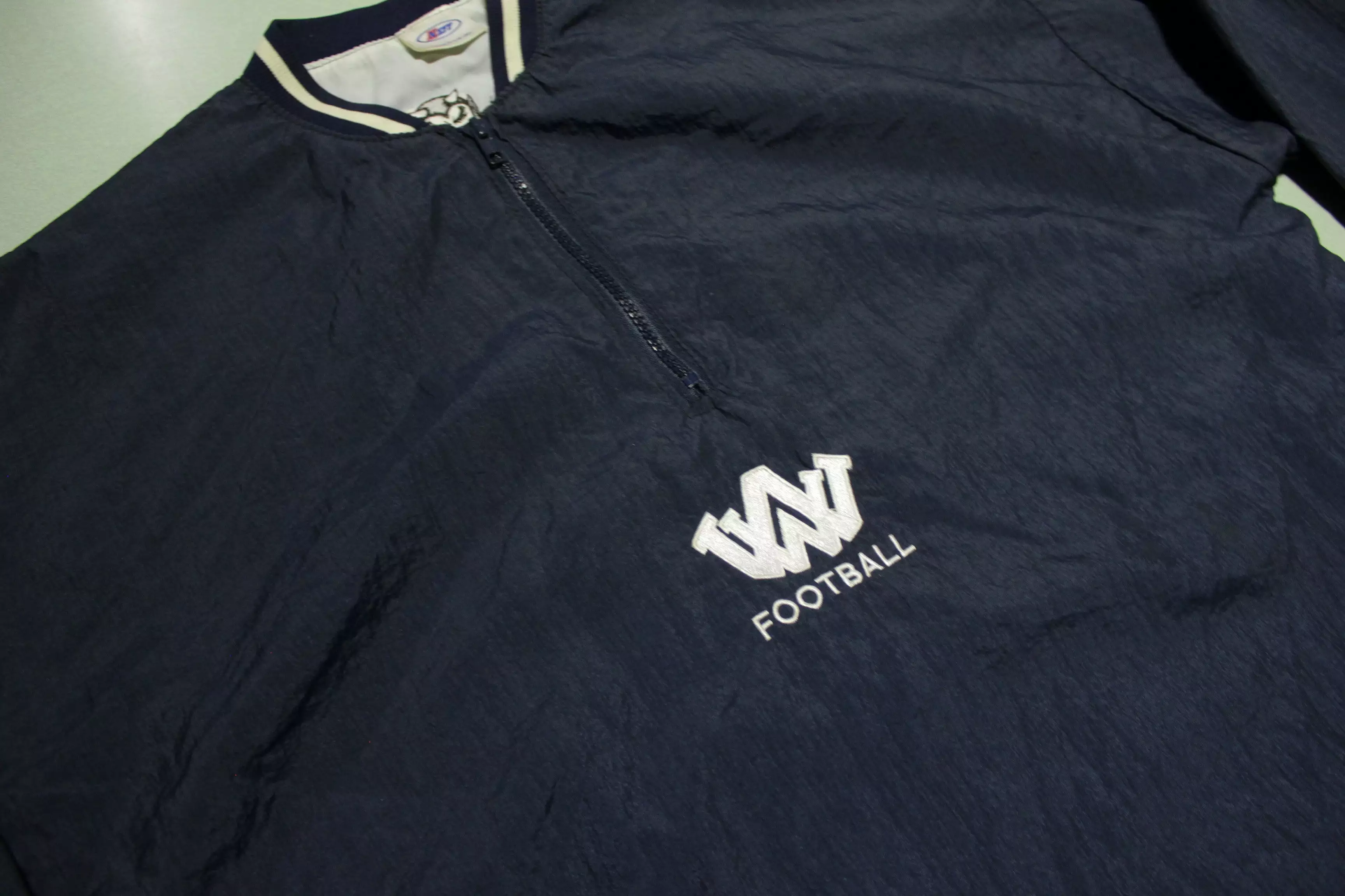 Walla Walla Blue Devils Football Made in USA Neff Quarter Zip Track Windbreaker Jacket