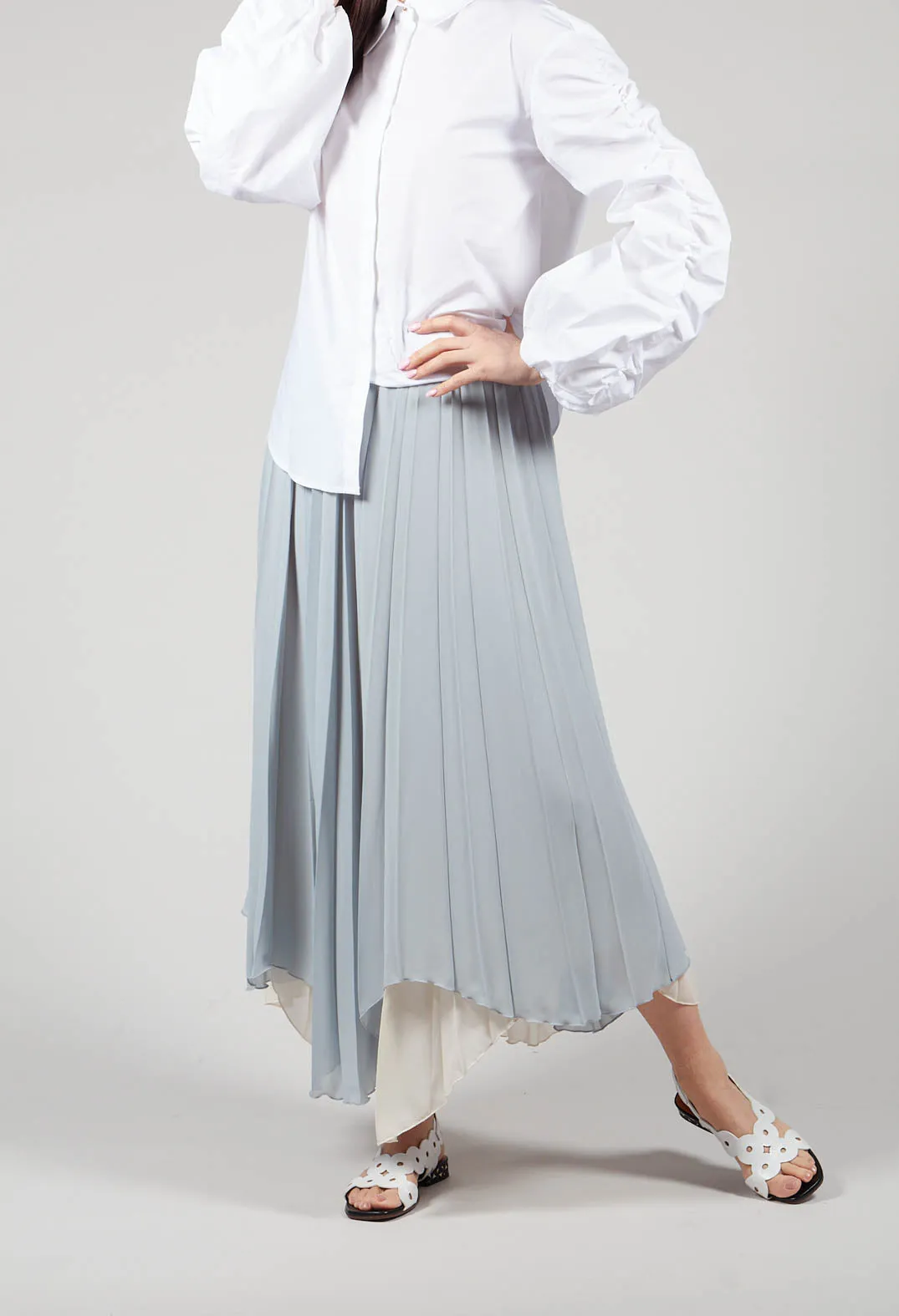 Waterfall Skirt in Blue Blizard