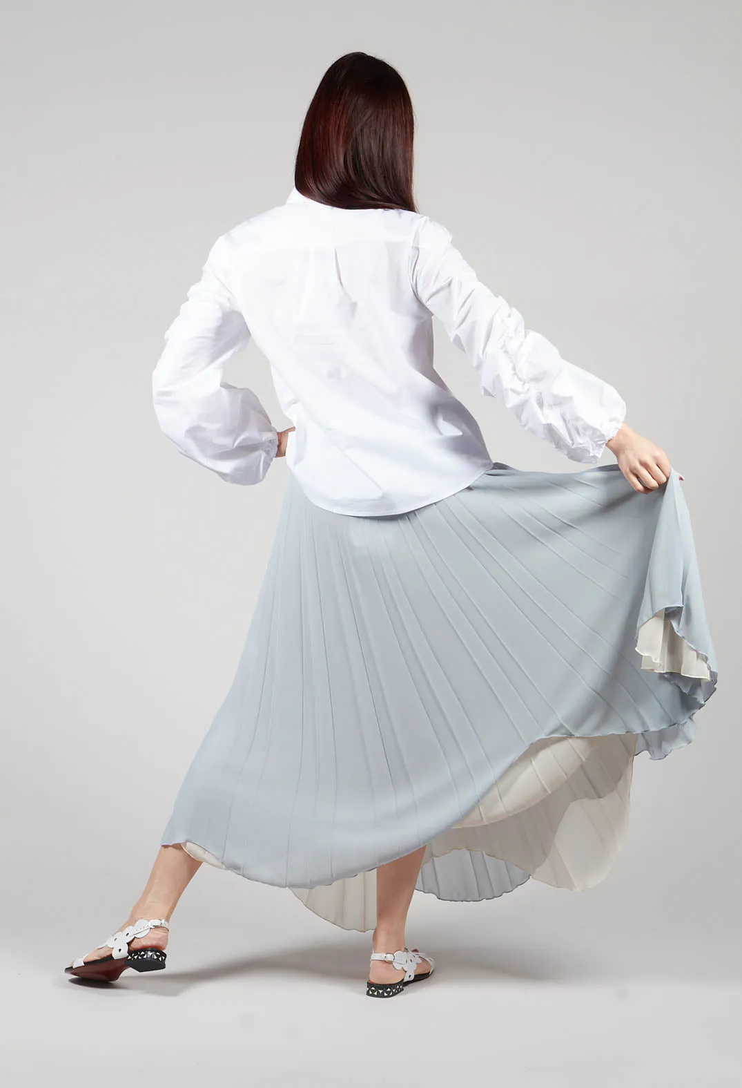 Waterfall Skirt in Blue Blizard