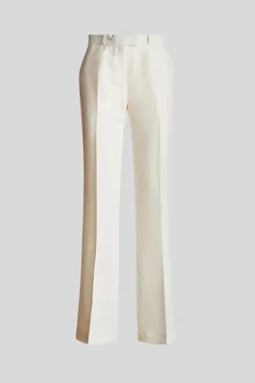 White Bootcut Pants