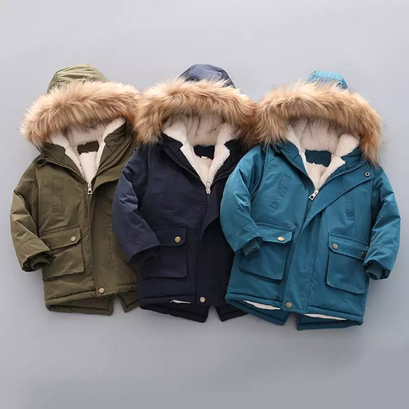 Windbreaker Fur Collar  Hooded Coats