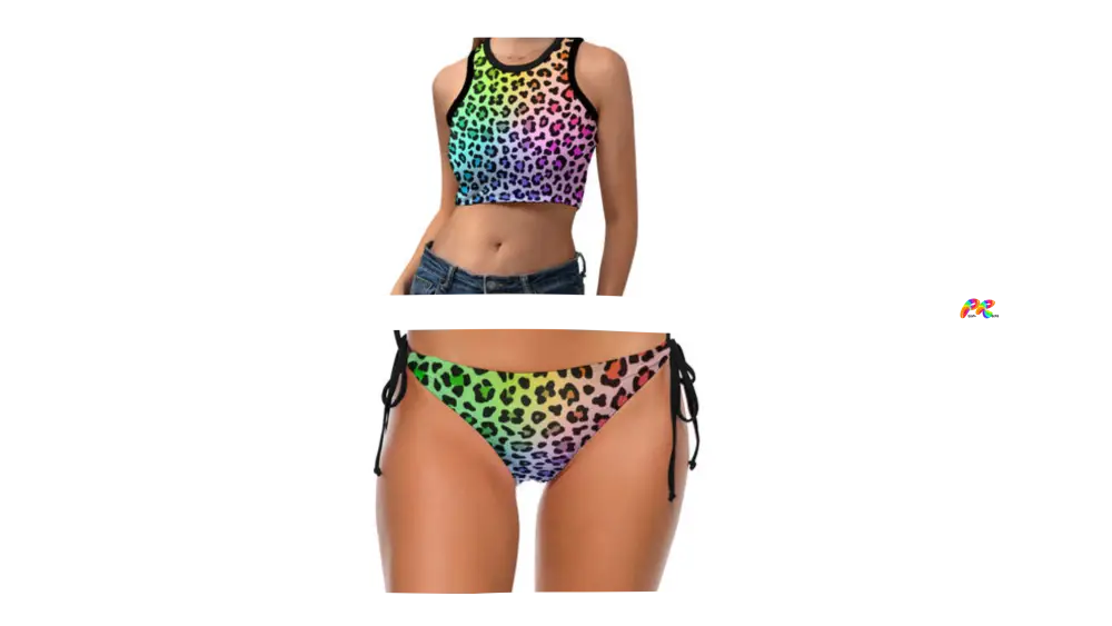 Women's Colorful Leopard Cropped Tank Top