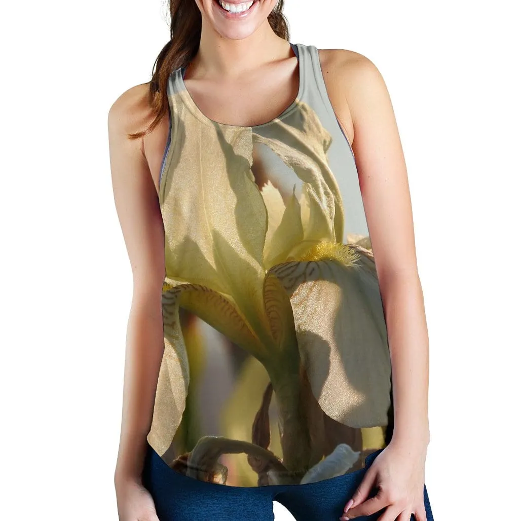 Women's Racerback Tank - Sunlit Iris #2 Design