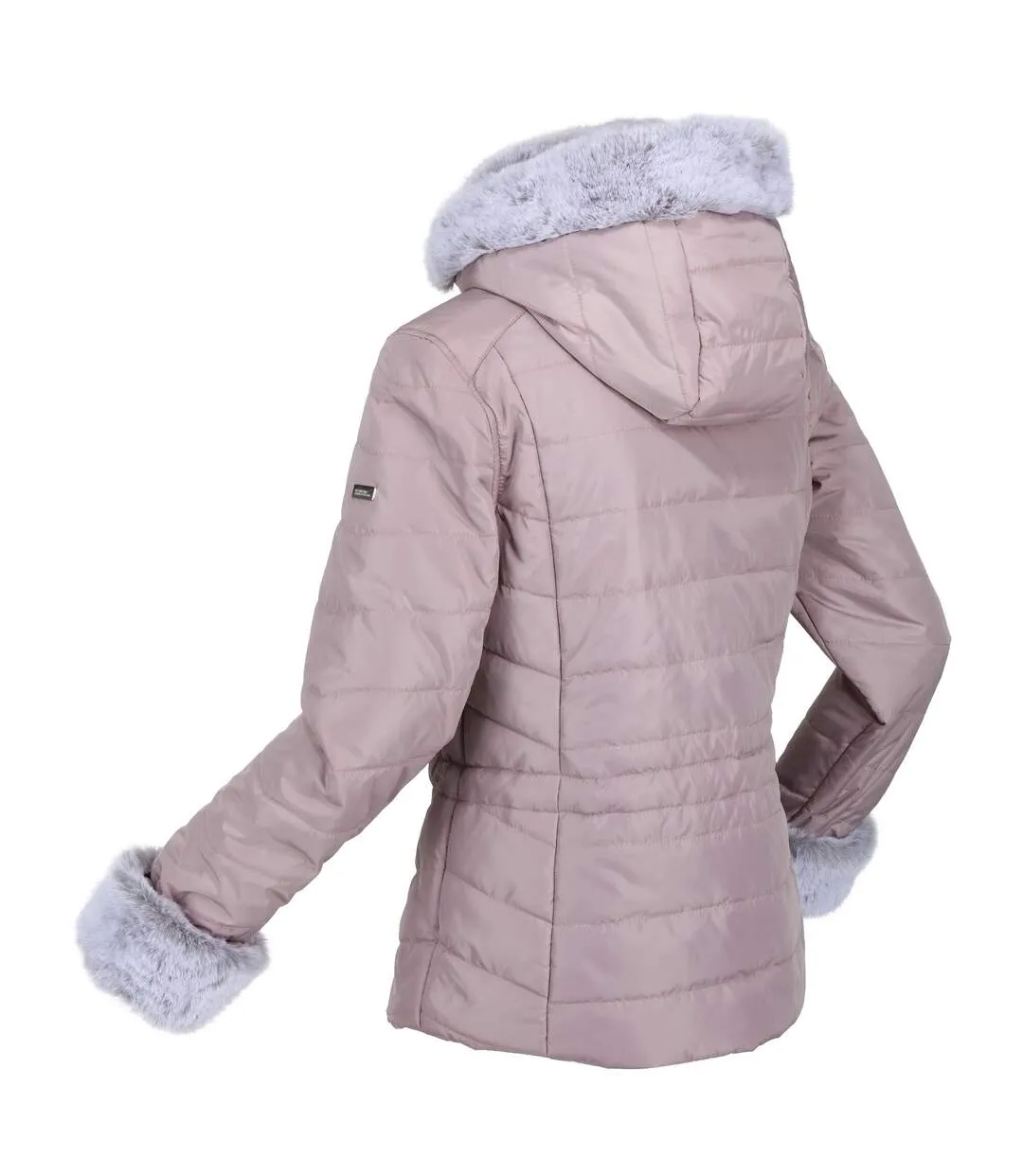 Womens/ladies willabella faux fur trim jacket lilac chalk Regatta